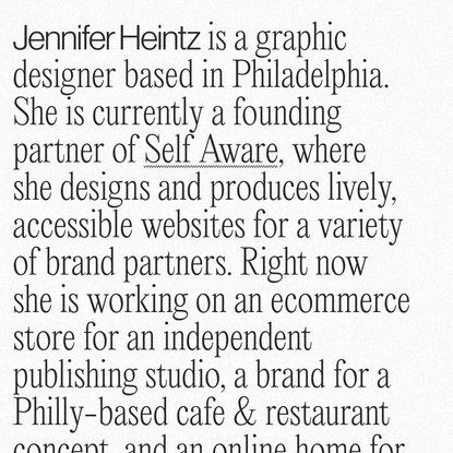 Jennifer Heintz — Graphic Designer