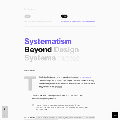 Simone Magurno · Systematism Beyond Design Systems