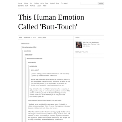 This Human Emotion Called ‘Butt-Touch’