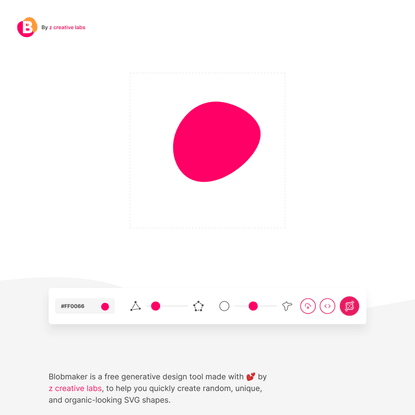 Blobmaker - Make organic SVG shapes for your next design