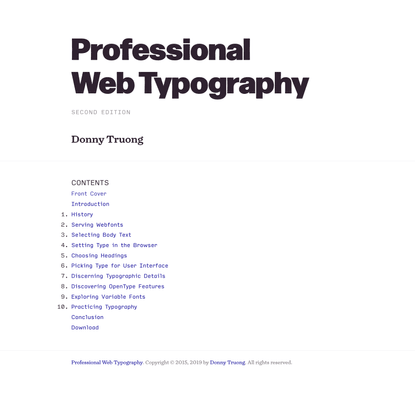 Home | Professional Web Typography by Donny Truong