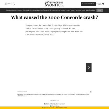 What caused the 2000 Concorde crash?