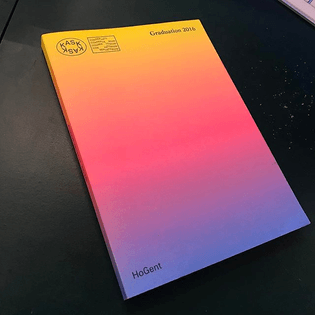 #latergram @schoolofartsgent #graduation publication #colors #gradient #graphicdesign
