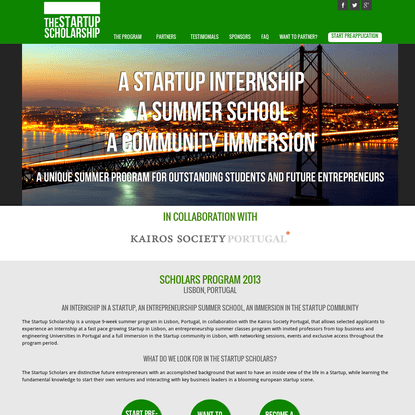 The Startup Scholarship