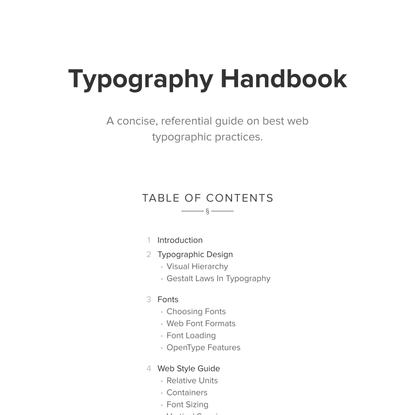 Typography Handbook