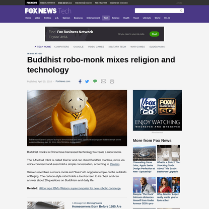 Buddhist robo-monk mixes religion and technology