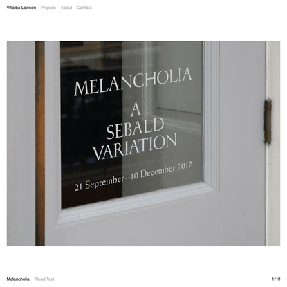 Melancholia – An exhibition at Somerset House, London