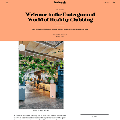 Welcome to the Underground World of Healthy Clubbing
