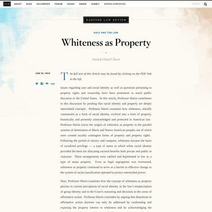 Whiteness as Property