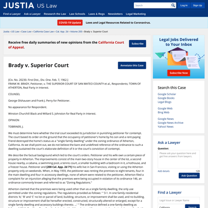 Brady v. Superior Court