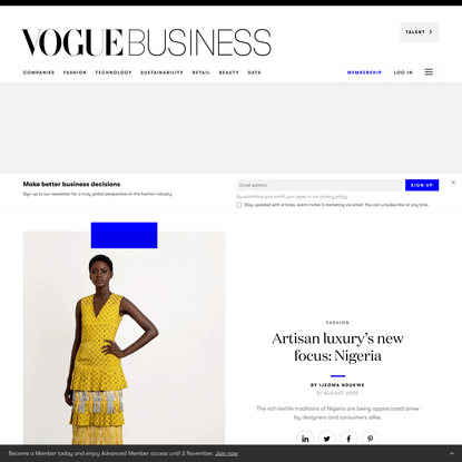 Artisan luxury’s new focus: Nigeria