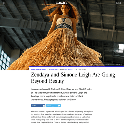 Zendaya and Simone Leigh Are Going Beyond Beauty
