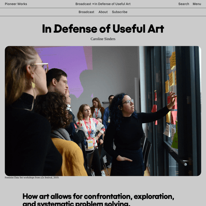 In Defense of Useful Art