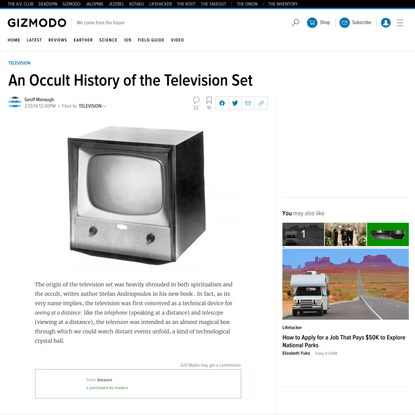 An Occult History of the Television Set