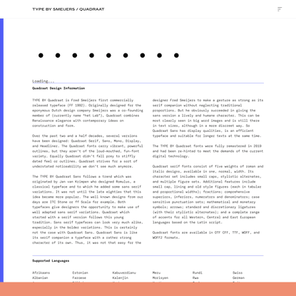 TYPE BY: Quadraat