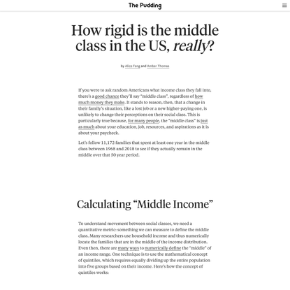 How rigid is the middle class in the US, really?