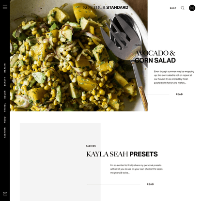 Not Your Standard | A digital destination curated to deliver a fashion and lifestyle standard.