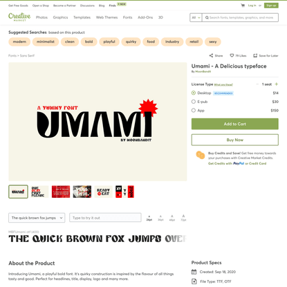 Umami - A Delicious typeface
