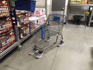 Shoping cart wearing shoes (2019)