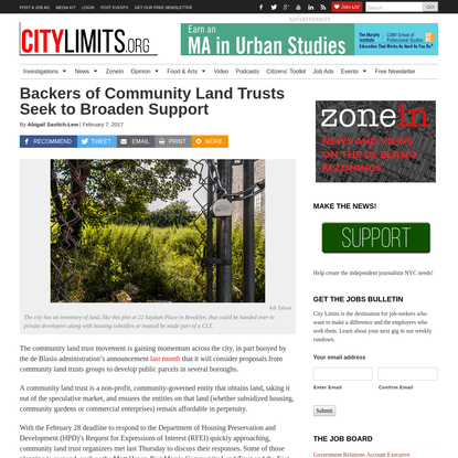 Backers of Community Land Trusts Seek to Broaden Support