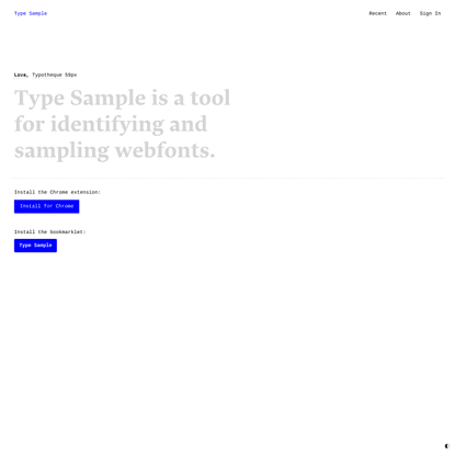 Type Sample