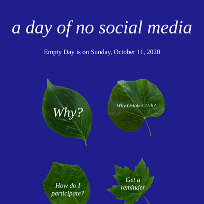 a day of no social media