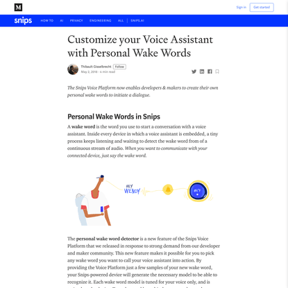 Customize your Voice Assistant with Personal Wake Words