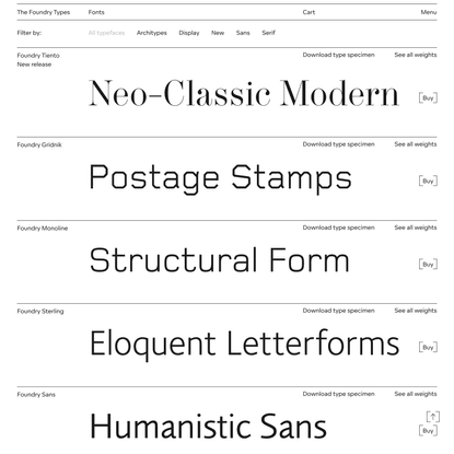 Fonts Archive - The Foundry Types