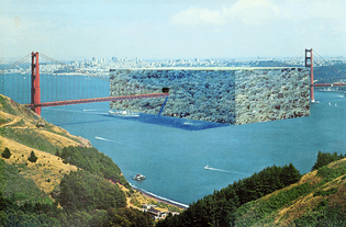 Superstudio, A Cube Forest on the Golden Gate (1972)