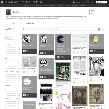 Zines : Free Books : Free Texts : Free Download, Borrow and Streaming : Internet Archive