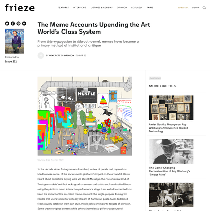 The Meme Accounts Upending the Art World’s Class System