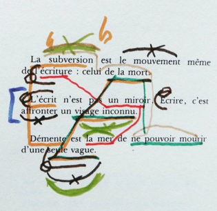 Studies on a Edmond Jabès poem, n.d. [1980s] 