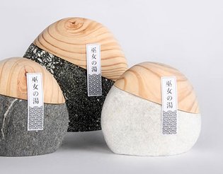 巫女の湯 - Bath Powder Packaging Design
