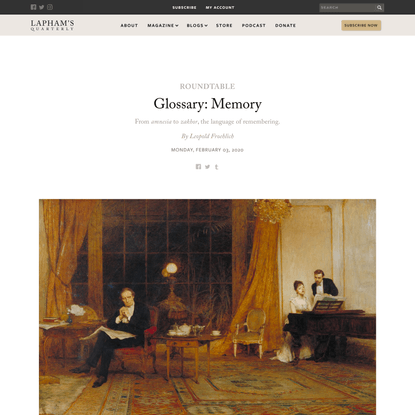Glossary: Memory | Leopold Froehlich