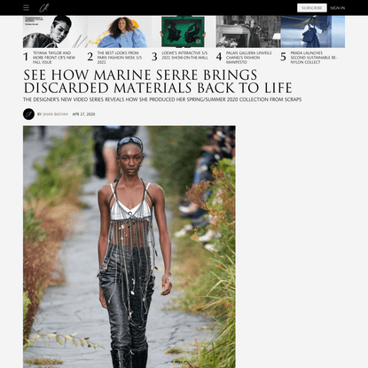 See How Marine Serre Brings Discarded Materials Back to Life