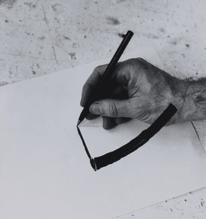 William Wegman, Drawing Hand, 1975