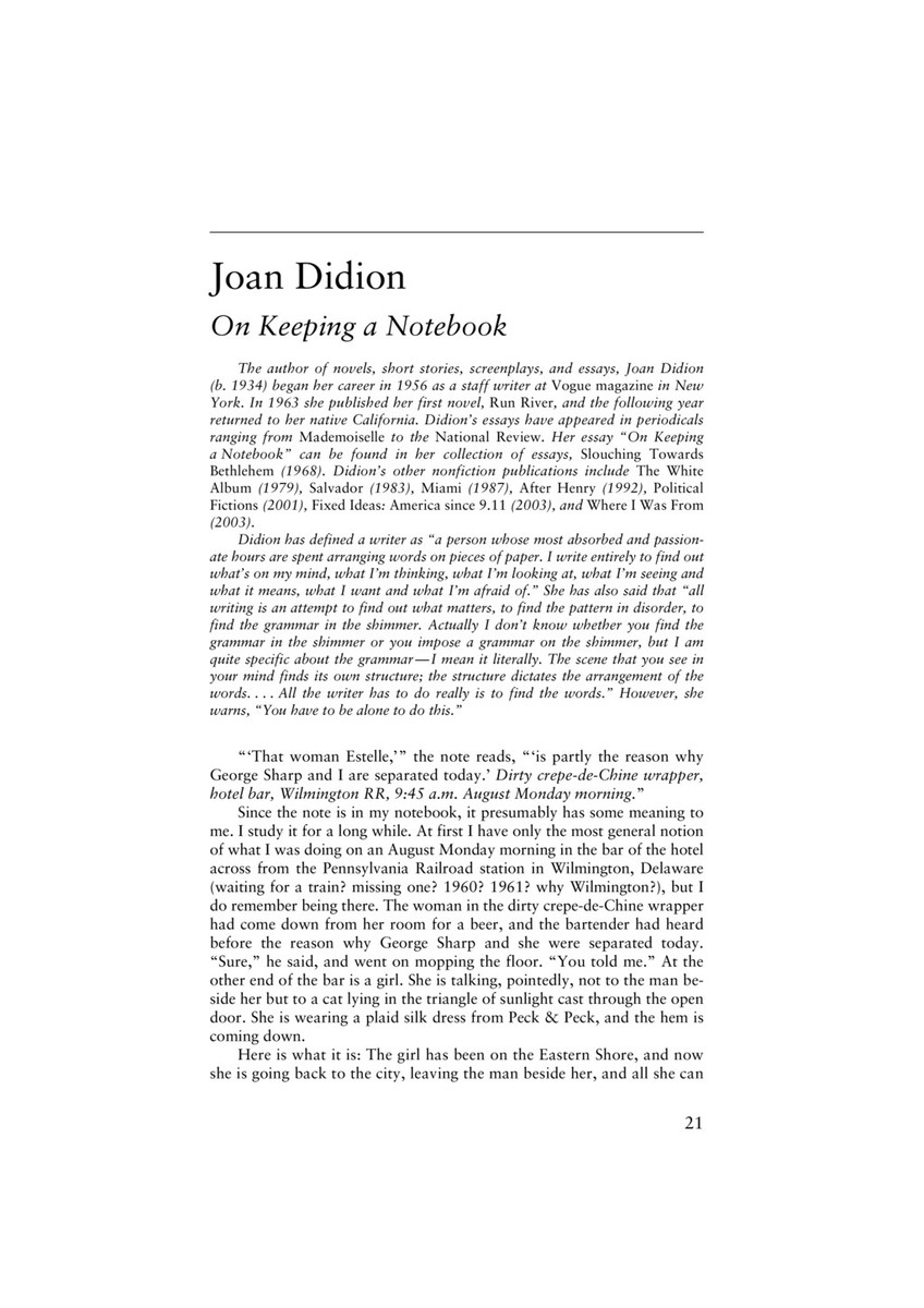 The Power of Joan Didion’s Notebook – A Guide to Capturing Your Thoughts