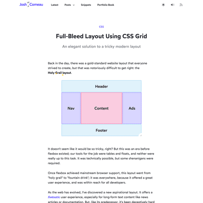 Full-Bleed Layout Using CSS Grid