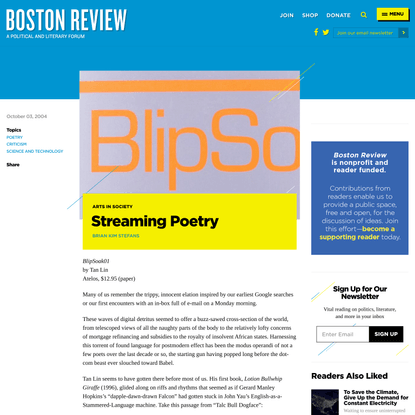 Streaming Poetry