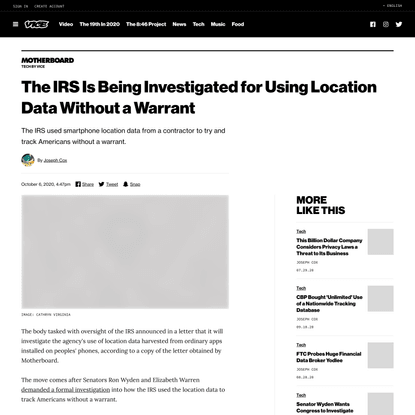 The IRS Is Being Investigated for Using Location Data Without a Warrant