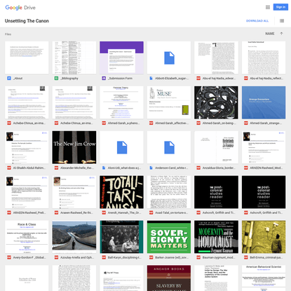 Unsettling The Canon - Google Drive