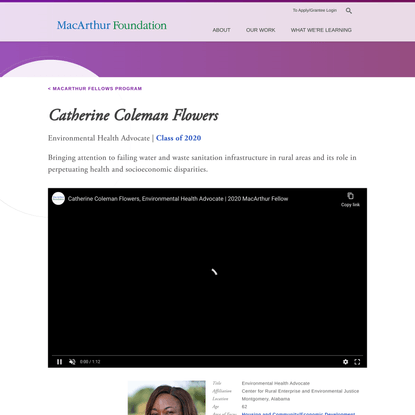 Catherine Coleman Flowers - MacArthur Foundation