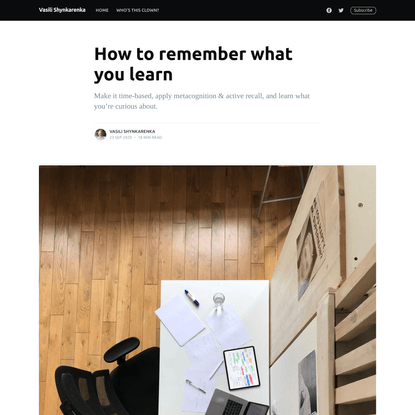 How to remember what you learn