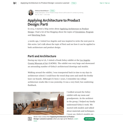Applying Architecture to Product Design: Parti - Applying Architecture to Product Design: Lessons Learned