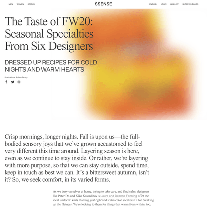 The Taste of FW20: Seasonal Specialties From Six Designers