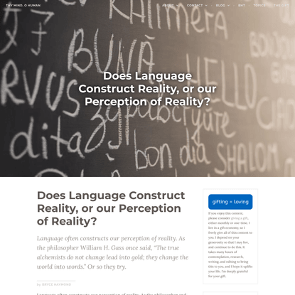 Does Language Construct Reality, or our Perception of Reality?