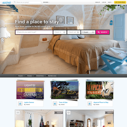 Vacation rentals, private rooms, sublets by the night - Accommodations on Airbnb