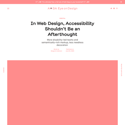 In Web Design, Accessibility Shouldn’t Be an Afterthought