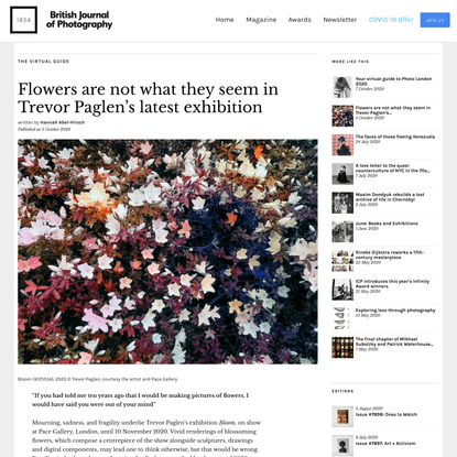 Flowers are not what they seem in Trevor Paglen’s latest exhibition