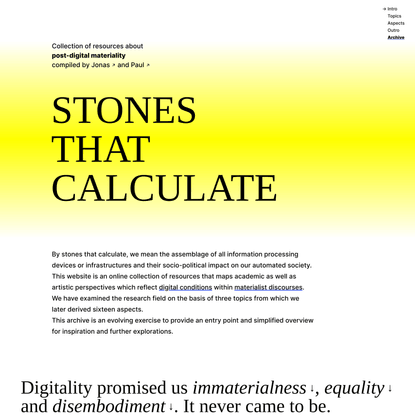 Stones that calculate